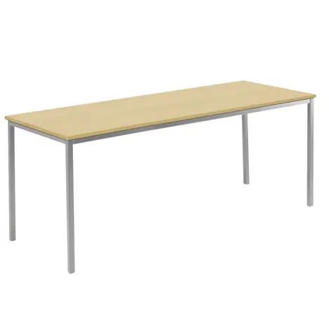 Rectangular Student Spiral Stacking Table - 1800 - 710 High - Light Grey Frame - Kobey Ash